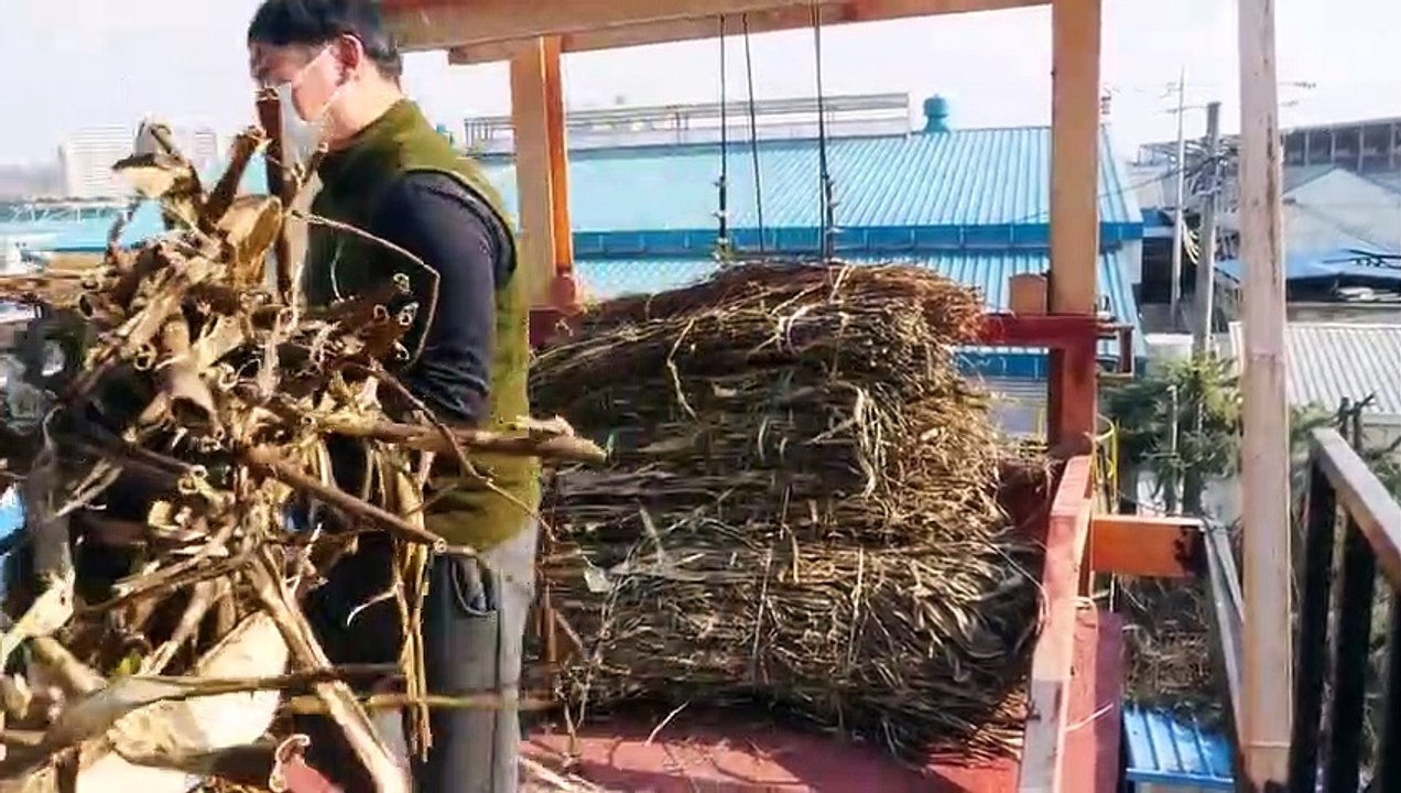 The process of making traditional Korean paper. Korean traditional paper