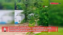 Gürcistan’da şiddetli yağış: Evleri ve bahçeleri sular bastı, araçlar hasar gördü