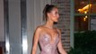 Hailey Bieber's Plunging Pink Corseted Minidress Wasn't Even the Most Barbie Thing About Her Outfit