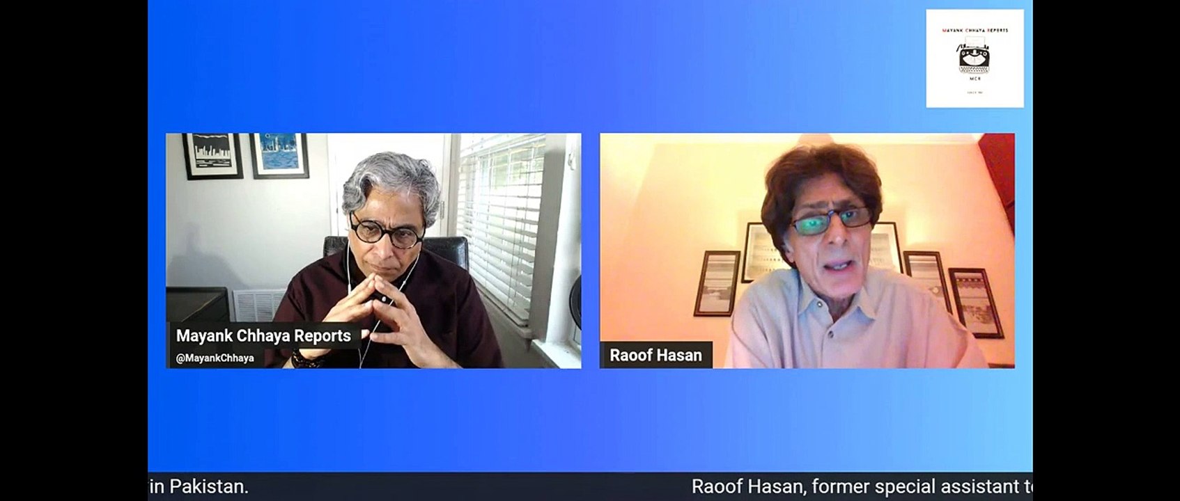 Raoof Hasan, Founder Chief Executive Regional Peace Institute, Islamabad, and former special adviser to ex PM Imran Khan, speaks with Mayank Chhaya | SAM Conversation
