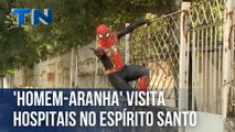 'Homem-aranha' visita hospitais no Espírito Santo