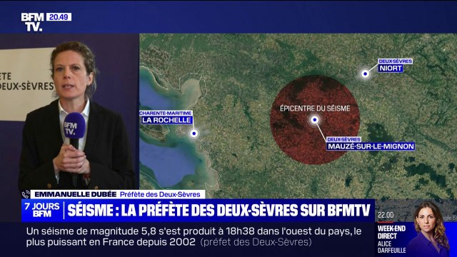 Séisme dans l'ouest de la France: la préfète des Deux-Sèvres confirme un blessé léger