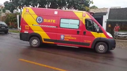 Mulher cai de escada enquanto realizava corte de folhas de árvore