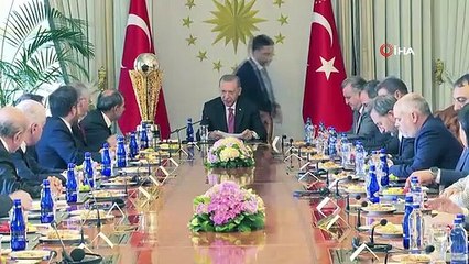 Cumhurbaşkanı Erdoğan, Galatasaray heyetini kabul etti