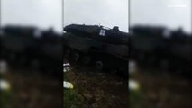 فيديو يوثّق دبابة ليوبارد ألمانية تخلت عنها القوات الأوكرانية في حفرة على محور زابوريجيا