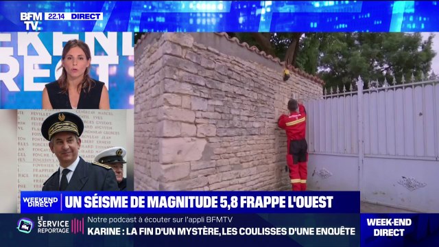 Séisme dans l'ouest de la France: Uniquement des dégâts matériels en Charente-Maritime, selon le préfet