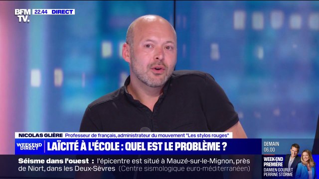 Atteintes à la laïcité: Il y a un entrisme de certains intégrismes , pour Nicolas Glière, professeur de français et administrateur du mouvement Les stylos rouges