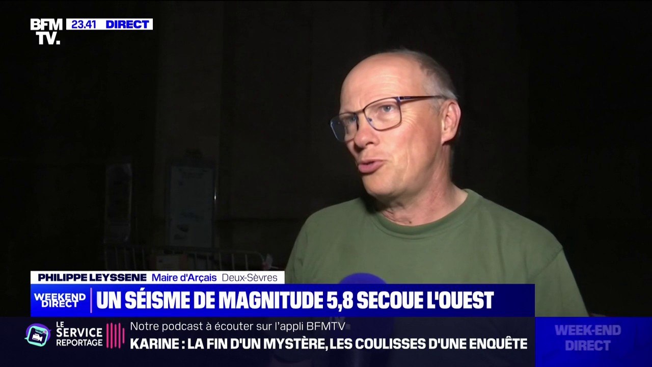 Séisme dans l'ouest de la France: une église touchée et des familles évacuées dans les Deux-Sèvres