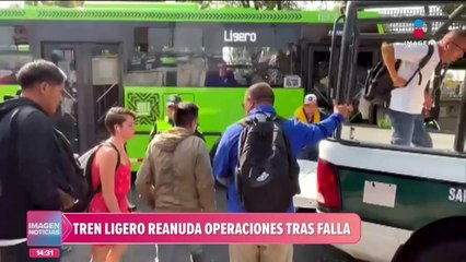 Tren ligero reanuda sus operaciones tras falla