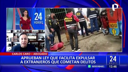 Carlos Caro explica alcances de ley que faculta expulsar a extranjeros que comentan delitos en Perú