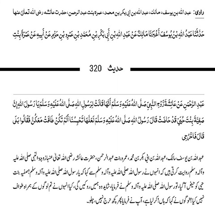 Sahih Bukhari Hadith 320