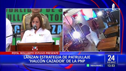 Presidenta Dina Bolaurte lanza estrategia “Halcón Cazador” de la PNP
