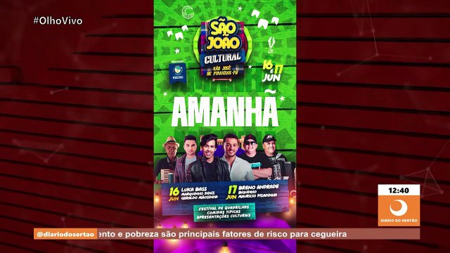 Festa em praça pública e quadrilhas juninas vão agitar São João Cultural de São José de Piranhas