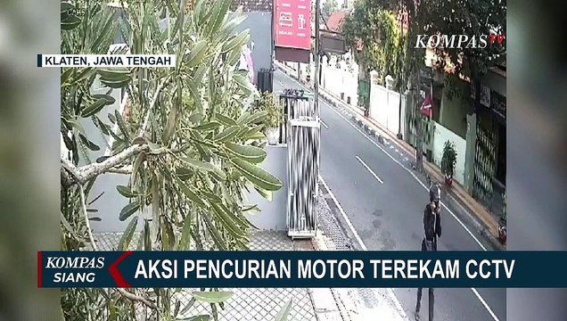 Viral! Aksi Pencurian Motor Ojek Online di Klaten Terekam CCTV