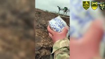 شاهد: لحظة استسلام جندي روسي أمام طائرة مسيّرة أوكرانية