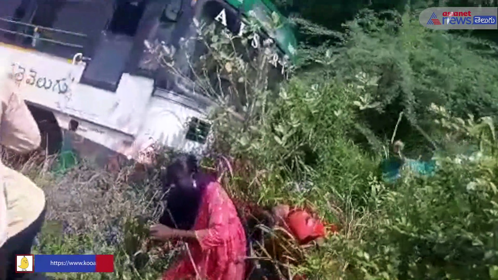 గుడివాడ డిపో పల్లె వెలుగు బస్ ప్రమాదం... పలువురికి గాయాలు