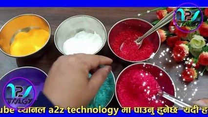 How to Make rangoli colar BY salt | Multi-colored holi Rangoli/rangoli using fork for holi
