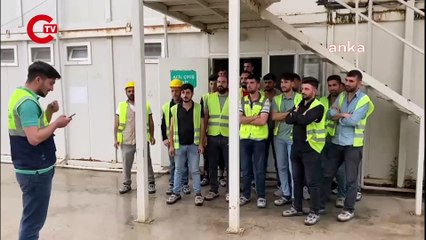 İzmir Şehir Hastanesi inşaatında işçiler iş bıraktı