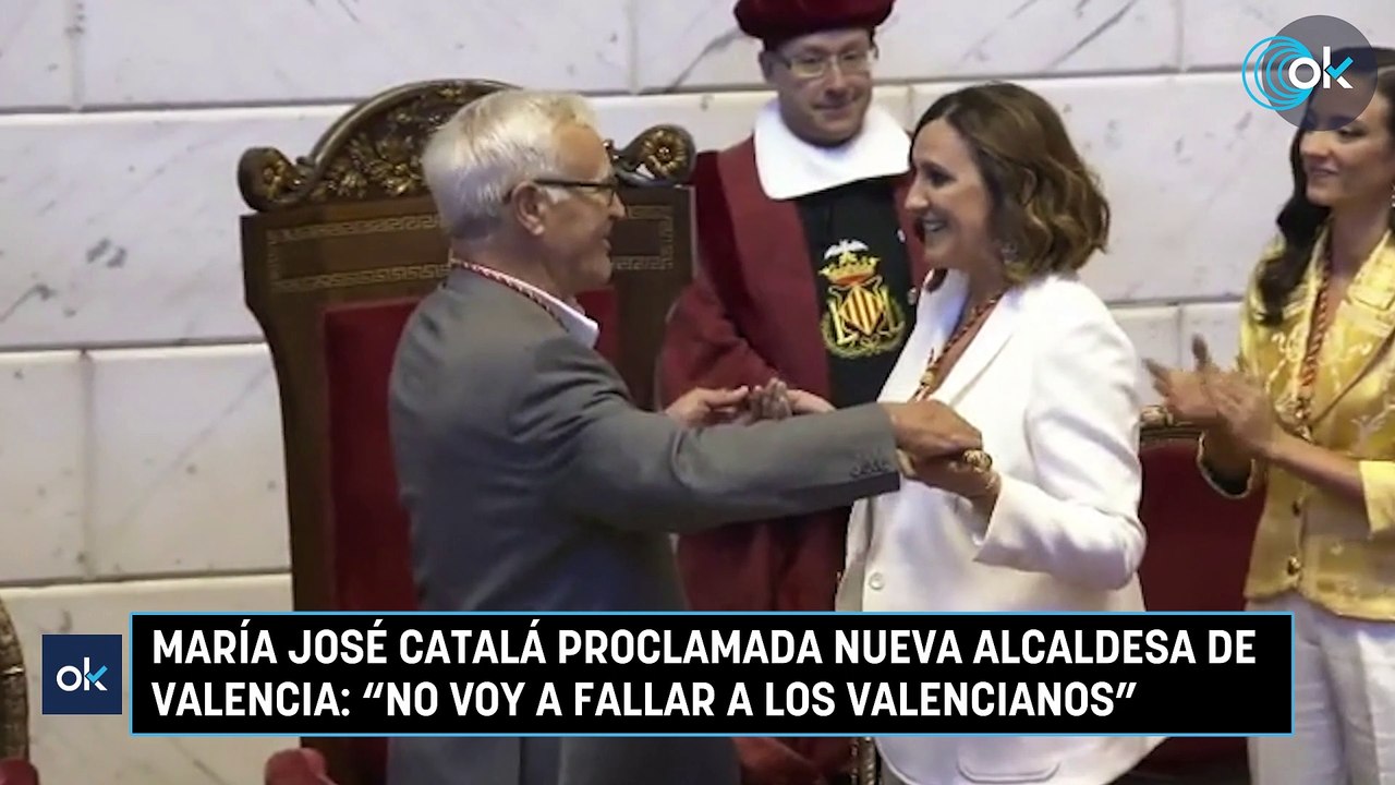 María José Catalá proclamada nueva alcaldesa de Valencia: "No voy a fallar a los valencianos"