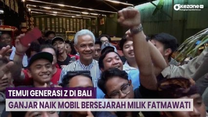 Ganjar Naik Mobil Bersejarah Milik Fatmawati, Temui Generasi Z di Bali