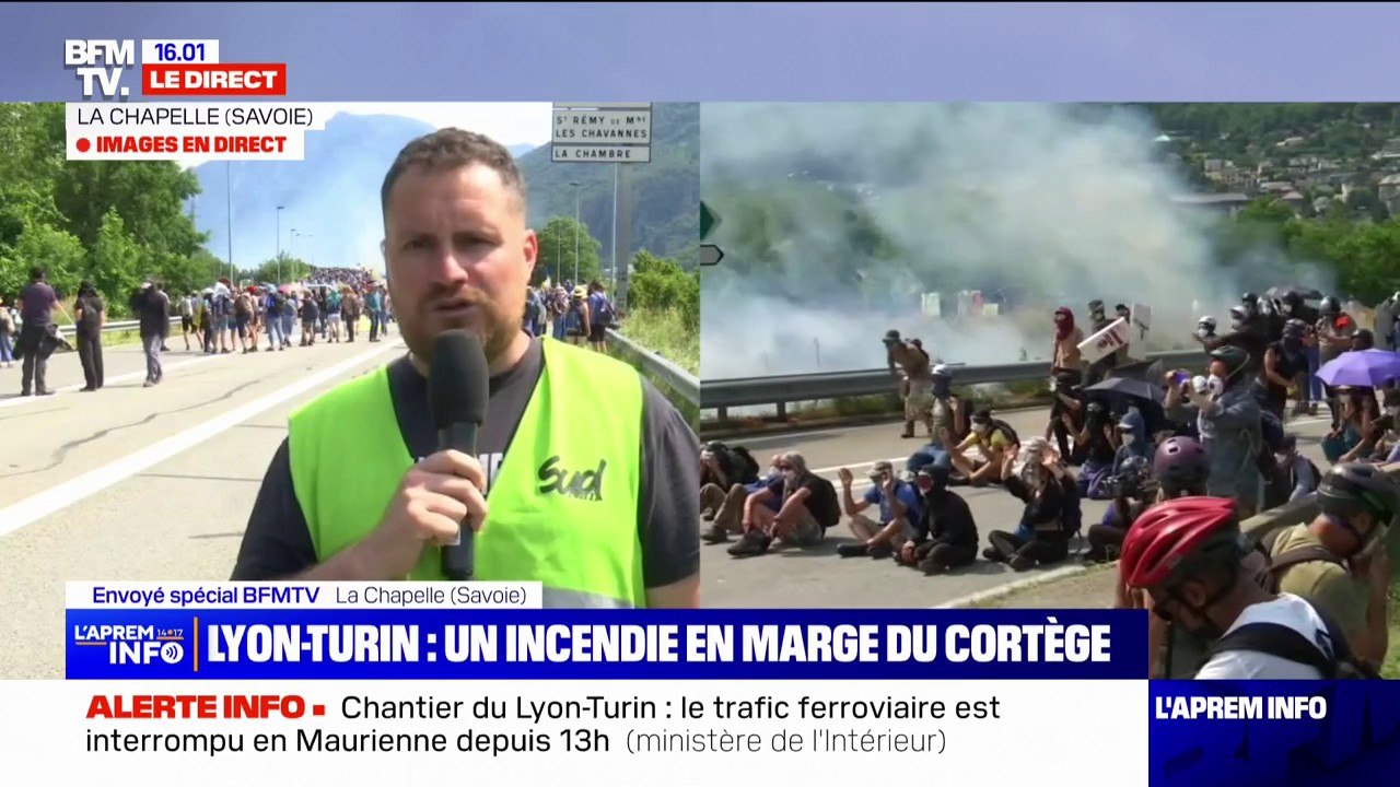 Julien Troccaz (Sud Rail): "On est mobilisé parce qu'on est contre le projet Lyon-Turin et surtout, on a d'autres propositions" concernant le chantier