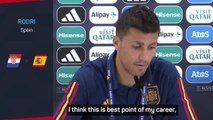 Rodri thinks he is at the peak of his career