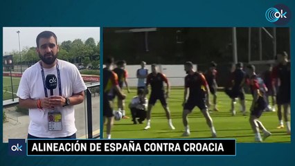 Alineación de España contra Croacia