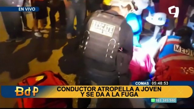 Conductor atropella a joven y se da a la fuga en Comas