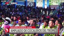 Evo está reunido con las federaciones del trópico de Cochabamba para evaluar al Gobierno