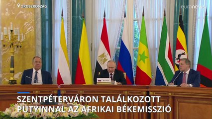 Szentpétervárott tárgyalt Putyinnal az afrikai békemisszió