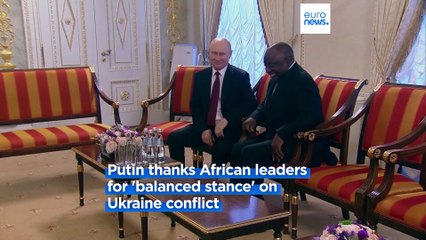 African leaders meet President Putin in Russia on "peace mission"