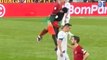 Shocking Moment: Cristiano Ronaldo Gets Lifted into the air by a Bold Pitch Invader During Portugal's Euro Qualifier against Bosnia