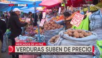 Tras una semana de intenso frío, se registra incremento de algunos alimentos en mercados de La Paz