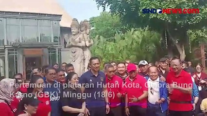 Begini Momen Seru Pertemuan Puan dan AHY di Komplek Plataran Hutan GBK