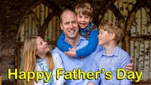 Prince William beams with three children in special photograph released for Father's Day