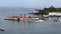 The Waverley paddle steamer at Tenby - video by Kev Webb