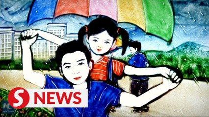 Sand painting | A salute to our supermen