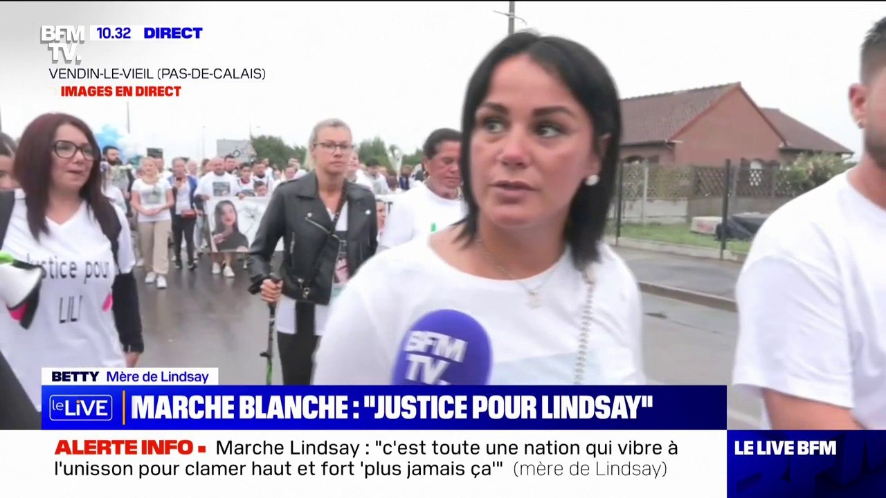 "Il faut que le harcèlement cesse", affirme Betty, mère de Lindsay lors de la marche blanche en l'honneur de sa fille