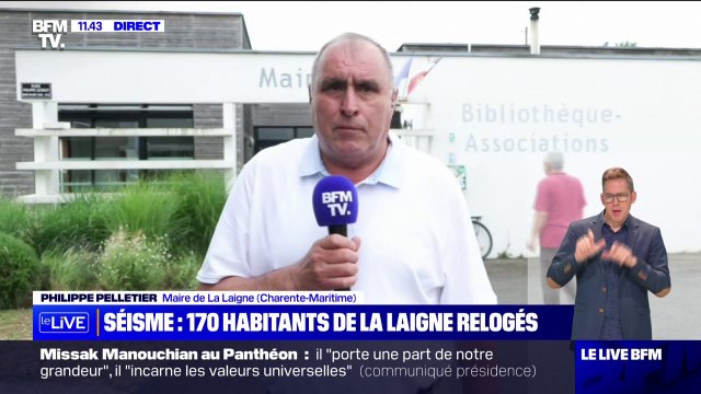 Séisme: On a reçu des appels de presque toute la France , affirme Philippe Pelletier maire de La Laigne, en Charente-Maritime