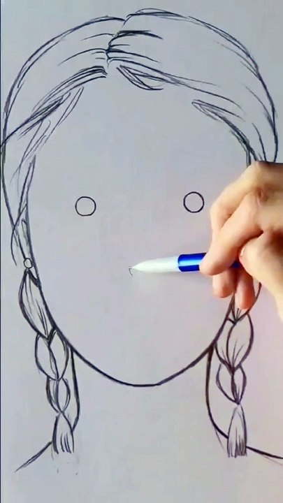 how to draw full face with technique