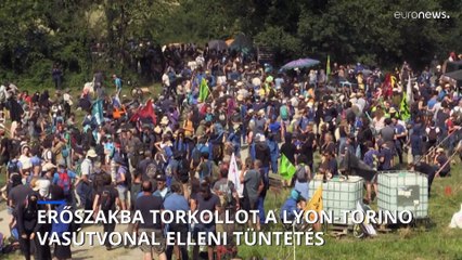 Erőszakba torkollott a Lyon-Torinó gyorsvasút építése elleni tüntetés