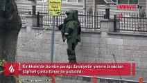 Kırıkkale'de 'bomba' paniği! Emniyetin yanına bırakılan çanta fünye ile patlatıldı