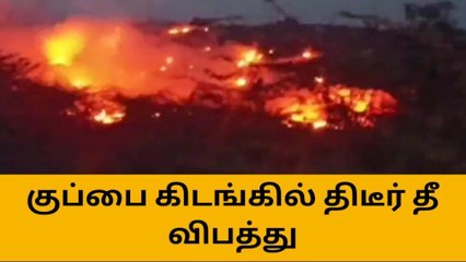 இலுப்பூர்: குப்பை கிடங்கில் திடீரென பற்றி எரிந்த தீ!
