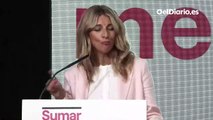 Yolanda Díaz rehuye centrar la campaña en el futuro de Sánchez: 