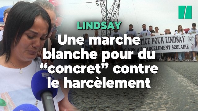 À la marche blanche pour Lindsay, sa mère réclame des « mesures concrètes » contre le harcèlement scolaire