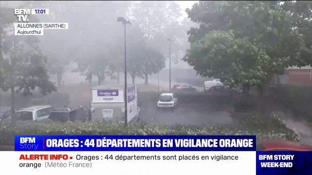 Orages: 44 départements sont désormais placés en vigilance orange