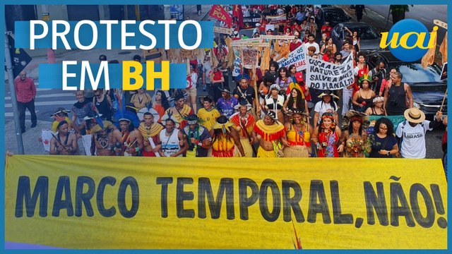 Protestos contra o marco temporal das terras índigenas em BH