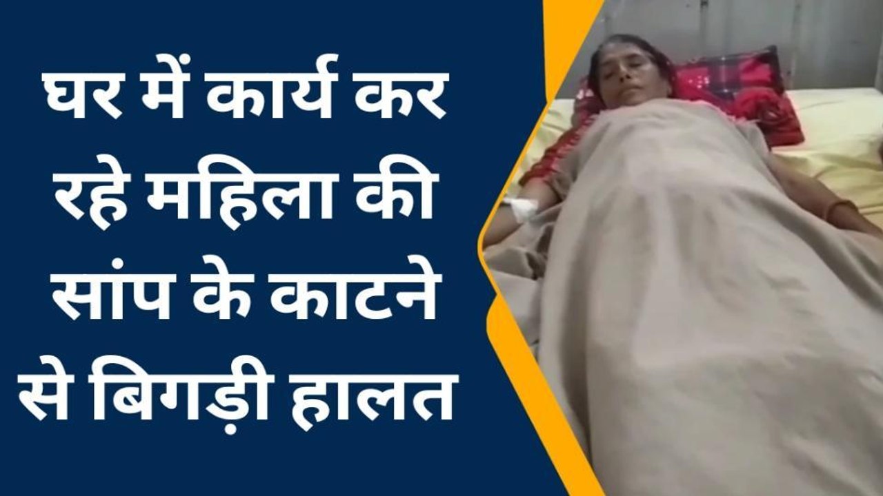 भीलवाड़ा: घर में कार्य कर रहे महिला को सांप ने काटा, गंभीर हालत में इलाज जारी
