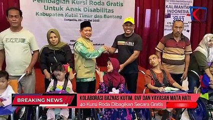 40 Kursi Roda Dibagikan Secara Gratis Oleh Baznas Kutim