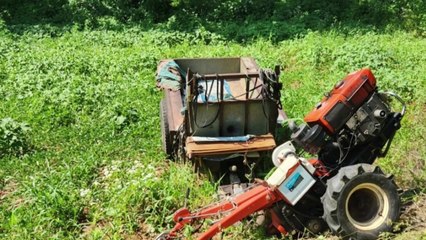 충북 옥천에서 경운기 비탈길 아래로 추락...80대 숨져 / YTN